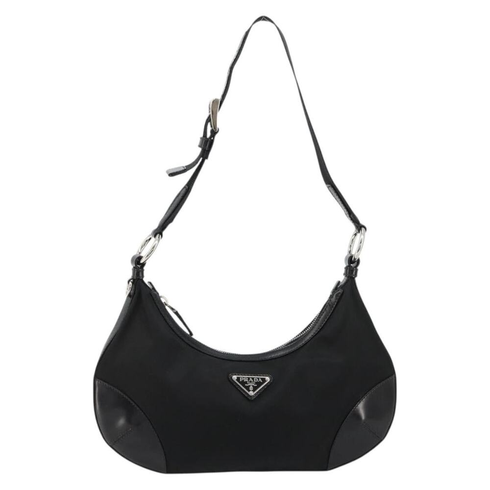 Prada Nylon Galleria Shoulder Bag Black